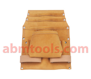10 Pocket Split Leather Carpenter Nail & Tool Bag