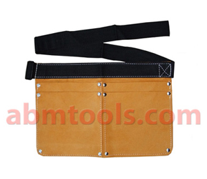 4 Pocket Split Leather Nail Bag