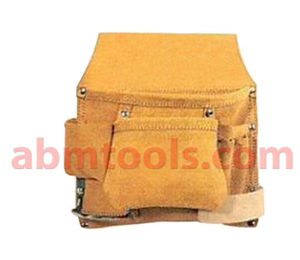 6 Pocket Split Leather Carpenter Nail & Tool Bag