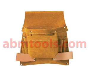8 Pocket Split Leather Carpenter Nail & Tool Bag