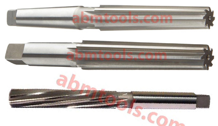 High-Speed Steel Black and Silver Finish 7/8 Size Morse Cutting Tools 21107 Construction Taper Reamer Round Shank