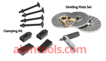4 3/8 " /110 mm HV4 Rotary Table Set With Tailstock Clamping Kit Dividing Plate 