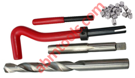 ATPEAM Metric Thread Repair Tool Kit 131PCS HSS Drill Bits Taps Threaded Inserts Installation Tool and Tang Break-Off Tool Set for Repairing M5 M6 M8 M10 M12 External and Internal Screw Holes 