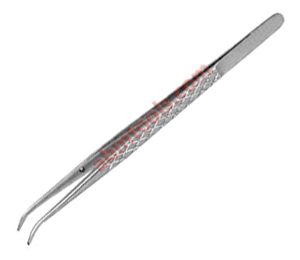 Dental Tweezers - Tweezers with Guided Pins Curved