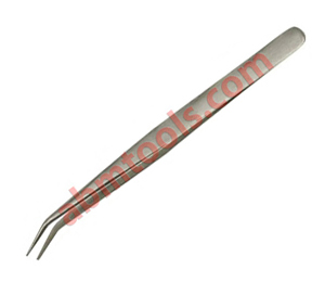 Dental Tweezers - Tweezers with Guided Pins Curved