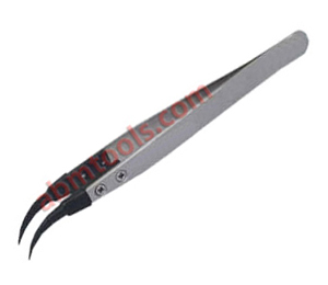 Plastic Tip Tweezer - Curved Point