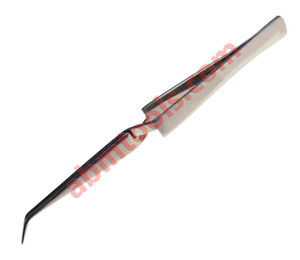 Tweezer Cross Lock (Self Locking Tweezers) Curved