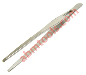 Tweezers Centre Lock, Blunt Tips (Button Lock Tweezers)